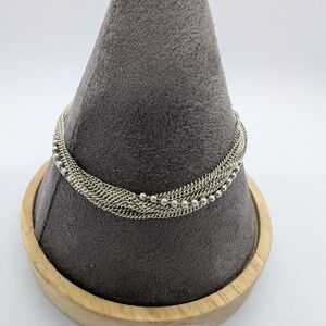 Pretty 925 Silver Multiple Layer Chain Bracelet